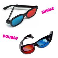 Gambar Kacamata 3D Merah Biru Frame Plastik nonton film tv game 4D Movie HD - Single dari Alfa Kirani Shop undefined 3 Tokopedia