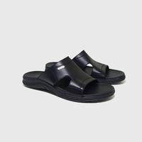 Gambar Sandal Pria model Bata Selop Kulit Coklat Sendal empuk casual gaya - Hitam A-04, 39 dari Zagib Store undefined 4 Tokopedia