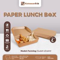 Gambar Paper Lunch Box [Forming] polos kraft 295gr laminasi 1PE ukuran L dari Kemasanfnb undefined 1 Tokopedia