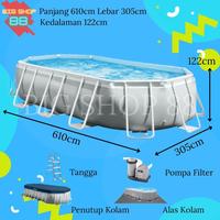 Gambar INTEX KOLAM RENANG ANAK JUMBO PORTABLE PRISM FRAME POOL 6M 6 METER dari BIGSHOP88CIREBON undefined 1 Tokopedia