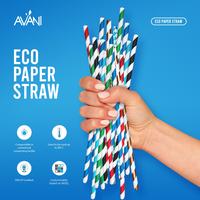 Gambar Paper Straws 8mm x 197mm - Sedotan Kertas Eco Friendly - Avani - Plain White dari Avani Eco Jakarta undefined 1 Tokopedia