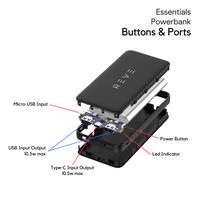 Gambar Reve 10000mAh Powerbank Real Capacity, Dual Output USB + Type-C Output dari Reve Official Store undefined 3 Tokopedia