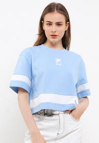 Gambar FILA Kaos Crop Top Wanita Bernie - Light Blue - XL dari FILA Official Store undefined 1 Tokopedia