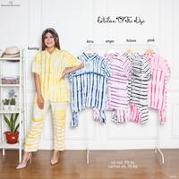 Gambar Setelan Kulot CP Tie Dye Baby Doll Baju Tidur Batik Pekalongan 1 - Kuning dari Rumah Batik Pekalongan_NEW undefined 4 Tokopedia