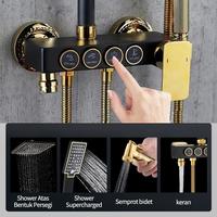 Gambar Set Shower Panas Dingin/4in1 Set Keran Kamar Mandi/Shower Full Tembaga - abu-abu dari ClassicCollection undefined 5 Tokopedia