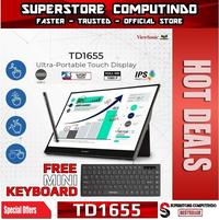Gambar Monitor LED Portable Viewsonic TD1655 15.6" IPS Touch USB-C Mini HDMI dari SuperstoreComputindo undefined 1 Tokopedia