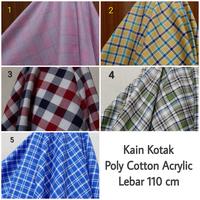 Gambar Kain Kotak Semi Wool ( pink, kuning, merah/biru, hijau, biru ) - Merah Muda/Abu dari ANBC STORE undefined 1 Tokopedia