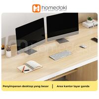 Gambar Meja Kantor Dengan Laci/Meja Kerja Kayu/Meja Belajar/Meja Komputer/PC - Putih-100 dari Homedoki Store undefined 5 Tokopedia