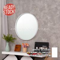 Gambar CERMIN BULAT MEJA RIAS | CERMIN BULAT MAKE UP | WARNA WHITE GLOSSY - DIAMETER 50 CM dari JavaWoodWall undefined 3 Tokopedia