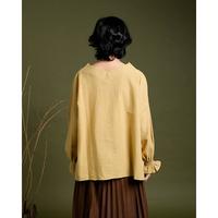 Gambar Atasan Wanita Lengan Panjang Blouse Fashion Wanita - Mustard dari Feelisha undefined 2 Tokopedia