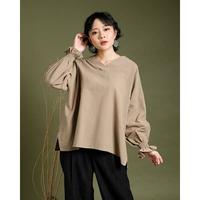 Gambar Atasan Wanita Lengan Panjang Blouse Fashion Wanita - Mustard dari Feelisha undefined 5 Tokopedia
