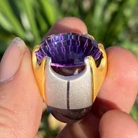 Gambar Natural 16.00ct Amethyst Quartz Kecubung Ring Perak Cutting Nanas dari SanasiniGems undefined 5 Tokopedia