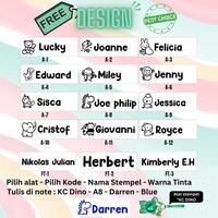 Gambar Nixnox Stempel Ajaib Nama Anak Custom Waterproof Import Murah - KeychainDINO dari NIXNOX SHOP undefined 4 Tokopedia