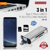 Gambar Card Reader USB 3.0 TYPE C FLECO CR25 Metal Body OTG Card Reader 3in1 - MICRO FLECO dari FR aksesoris 1 undefined 5 Tokopedia