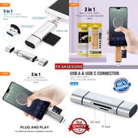 Gambar Card Reader USB 3.0 TYPE C FLECO CR25 Metal Body OTG Card Reader 3in1 - MICRO FLECO dari FR aksesoris 1 undefined 3 Tokopedia