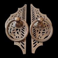 Gambar [GBY-022] HANDLE PINTU GEBYOK KUNINGAN - 20CM - MOTIF GUNUNGAN-ANTIQUE dari Dua Putra Brass undefined 2 Tokopedia