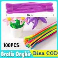 Gambar Kawat Bulu Mercy Pipe Cleaner 100 Pcs Mainan Edukasi Anak DIY Craft - Macaron dari IDT4 undefined 1 Tokopedia