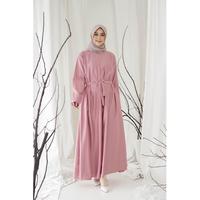 Gambar Basic Abaya Dress Gamis Home Daily Polos Syari Terbaru - Hitam dari Feelisha undefined 5 Tokopedia