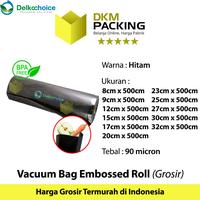Gambar Plastik Vacuum BLACK Emboss Roll 5Meter Vakum Embossed DELKOCHOICE - 23cm x 5 Meter dari dkm packing undefined 1 Tokopedia