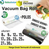 Gambar Vacuum Makanan POLOS EMBOSS ROLL Plastik Vakum BINTIK SMOOTH PREMIUM - EMBOSS HITAM, 32cm dari dkm packing undefined 1 Tokopedia