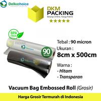 Gambar Plastik Vacuum EMBOSS ROLL 8x500cm Vakum Embossed Sealer DELKOCHOICE - Black dari dkm packing undefined 1 Tokopedia