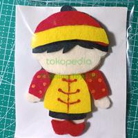 Gambar Pola Boneka Flanel Karakter Chinese Boy Girl Koko Cici tinggal dijahit - Besar, Boy ( Koko ) dari Blessing Toys 89 undefined 3 Tokopedia