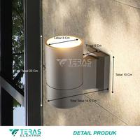 Gambar Lampu dinding taman hias Tabung bulat Outdoor LED - 10W Natural dari TERAS ELEKTRIK undefined 2 Tokopedia
