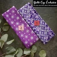 Gambar Kain Batik Cap Exclusive Motif Truntum Kawung Warna Ungu - 1 dari Batik Hamparan Berlian undefined 1 Tokopedia