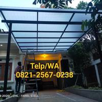 Gambar canopy solarflat transparan rangka besi hollo galvanis harga terpasang dari Bengkel Las Murah Kanopi Bandung Jawa barat &amp; sekitarnya undefined 2 Tokopedia