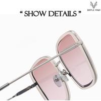 Gambar Kacamata Sunglasses Anti Uv Wanita Oversized Kotak Metal 23022 - BROWN dari Gray Pink undefined 3 Tokopedia