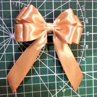 Gambar Pita Satin Jadi Double Tumpuk Besar Custom Aplikasi Jadi Siap Pakai - Merah, 10x12cm dari Marketing Langit - Ignesia undefined 3 Tokopedia