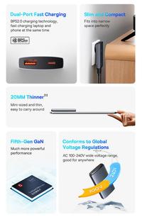Gambar Baseus GaN5 Pro Ultra-Slim Fast Charger C+U 65W (Overseas Edition) dari IOT Official Shop undefined 5 Tokopedia