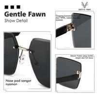 Gambar Sunglasses Kacamata Hitam Anti Uv Oversized Wanita Kotak Metal CCC 526 - BLACK dari Gray Pink undefined 3 Tokopedia