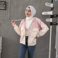 Gambar Two Tone Pocket Zipper Jacket | Jaket Hoodie Wanita Kombinasi Warna - Mint dari SWEATER BAGUS OFFICIAL undefined 4 Tokopedia