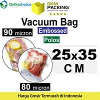 Gambar Plastik Vacuum Bag 25x35cm POLOS / EMBOSS DELKOCHOICE Vacum Vakum Seal - Emboss dari dkm packing undefined 1 Tokopedia