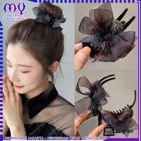 Gambar Jepit Rambut Pita Cepol Sanggul Aksesoris Rambut Cepol Sanggul Wanita - Hitam dari Mynoona Toona undefined 1 Tokopedia