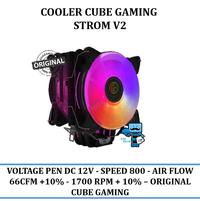 Gambar Cooler Cube Gaming STROM V2 Dual Fan ARGB 12cm 6 HeatPipes Quickly - SINGLE FAN dari Das Livia Computer undefined 1 Tokopedia