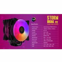 Gambar Cooler Cube Gaming STROM V2 Dual Fan ARGB 12cm 6 HeatPipes Quickly - SINGLE FAN dari Das Livia Computer undefined 5 Tokopedia