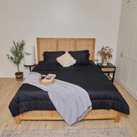 Gambar SLEEP PROJECT Sprei Set Premium BLACK MALVA (TENCEL Lyocell) PO - Sprei Set, Single 120x200 dari Sleep Project undefined 1 Tokopedia