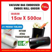 Gambar PLASTIK VACUUM VACUM SEALER EMBOSSED EMBOSS EMBOS ROLL VARIAN 15x500 - SachetRoll 15cm dari kilat packing undefined 3 Tokopedia