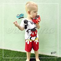 Gambar Ermon Baby - Setelan Anak Laki Laki Perempuan Baju Anak Cowok Cewek Lucu Karakter Mickey Mouse + Celana Usia 1 - 3 Tahun - S (1-2y) dari erik mona baby undefined 4 Tokopedia