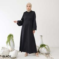 Gambar Gaun Satin Zalwa Premium - Black dari TOPP SELLER undefined 5 Tokopedia