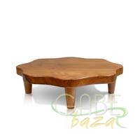 Gambar Meja Mini Tempat Teh Unik Kayu Jati Diameter 40 Cm dari Gabebazar undefined 5 Tokopedia