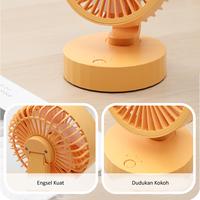 Gambar Kipas Angin Portable Mini Fan Kipas Angin Mini Kipas 3 Speed 1200 mAh - Yellow dari ARR Store Indonesia undefined 4 Tokopedia