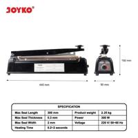 Gambar Joyko IS-916 Besi 30 cm / Impulse Heat Sealer Mesin Penyegel IS916 dari gudang.kantor undefined 3 Tokopedia