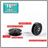Gambar Roda Katrol Pulley Gym Alat Fitness Sparepart Perlengkapan Alat Fitnes - 95mm dari WARUNG BARBEL undefined 4 Tokopedia