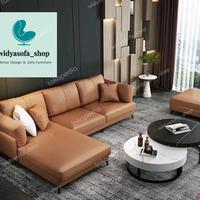 Gambar Kursi Sofa Ruang Tamu Satu Set Model Leter L Bahan Kulit Premium Awet dari widyasofa undefined 1 Tokopedia