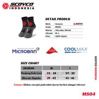 Gambar Kaos Kaki Anti Bakteri Menyerap Keringat Coolmax  Socks Scoyco MS04 - Abu-abu, M dari Scoyco Indonesia undefined 5 Tokopedia