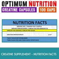 Gambar ON Creatine 2500 100 Capsules BPOM ON Creatine Monohydrate kapsul dari Mimi Bali undefined 2 Tokopedia