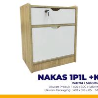 Gambar LEMARI RAK BAWAH MEJA LACI DENGAN KUNCI - putih laci dari Malaka Furnihome undefined 1 Tokopedia